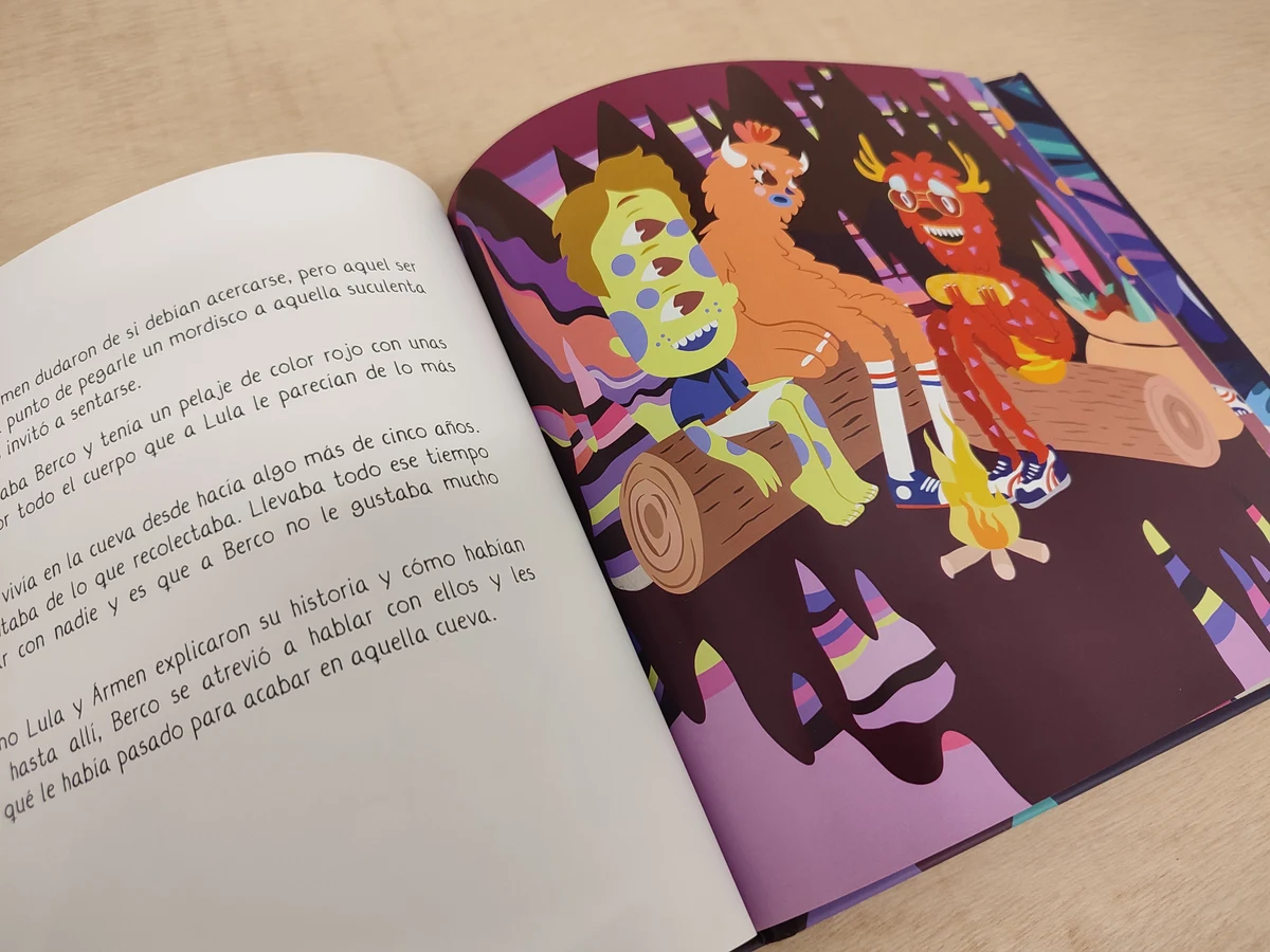 Ilustración interior de Lula y los personajes de su viaje